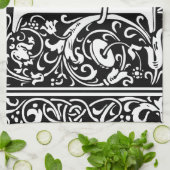 Linge De Cuisine Lettre I Monogramme médiéval Art Nouveau (Plié)