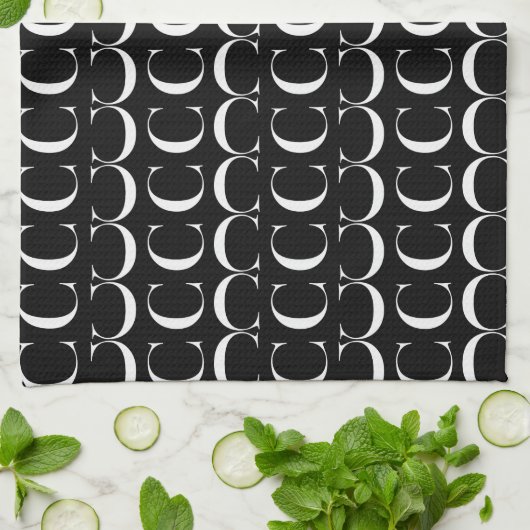 Linge De Cuisine Lettre initiale C (Plié)