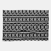 Linge De Cuisine Lettre initiale D monogramme (Horizontal)