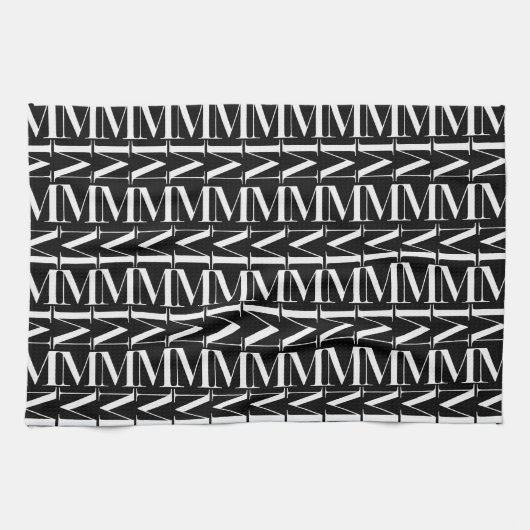 Linge De Cuisine Lettre initiale M (Horizontal)