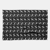 LINGE DE CUISINE LETTRE INITIALE MONÂTRE S (Horizontal)