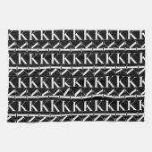 Linge De Cuisine Lettre initiale monogramme K (Horizontal)