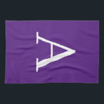 Linge De Cuisine Lettre initiale Monogramme Style moderne violet<br><div class="desc">Voulez-vous posséder un produit avec les initiales de votre nom? Il est très simple,  esthétique et attrayant.</div>