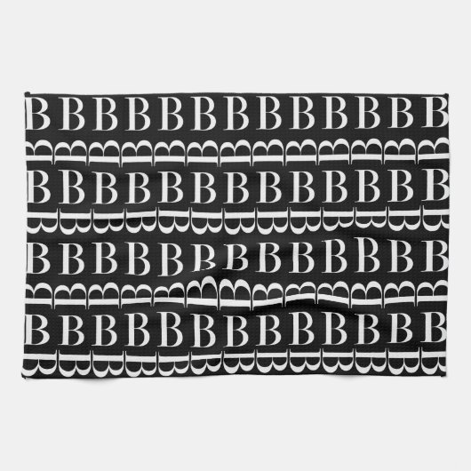 LINGE DE CUISINE LETTRE INITIALE MONOGRAPHIQUE B (Horizontal)
