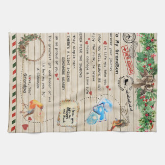 Linge De Cuisine Lettre personnalisée à mon petit-fils de grand-pèr
