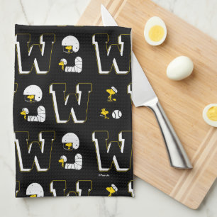 Linge De Cuisine Lettre sport Woodstock Varsity Motif
