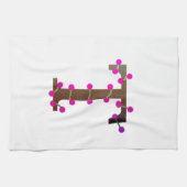 Linge De Cuisine Lettre T initiale décorative en blanc (Horizontal)