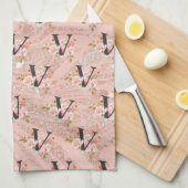 Linge De Cuisine Lettre V (Quart Plié)