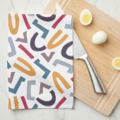 Linge De Cuisine Lettres mélangées, Abstrait, plat moderne (Quart Plié)