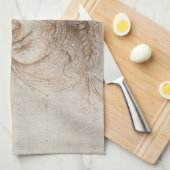 Linge De Cuisine L'étude de Léonard de Vinci sur le chef de Leda (Quart Plié)