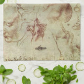 Linge De Cuisine L'étude de Michel-Ange sur un Sibyl Libyen (Plié)