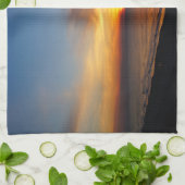 Linge De Cuisine Lever du soleil et mer (Plié)