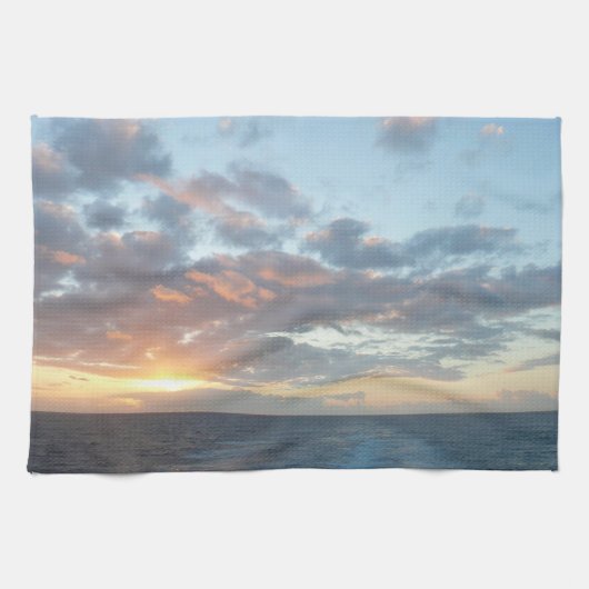 Linge De Cuisine Lever du soleil sur Sea I Pastel Seascape (Horizontal)