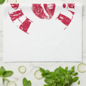 Linge De Cuisine Lèvres chaudes, Lèvres rouges (Plié)