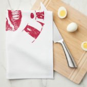 Linge De Cuisine Lèvres chaudes, Lèvres rouges (Quart Plié)