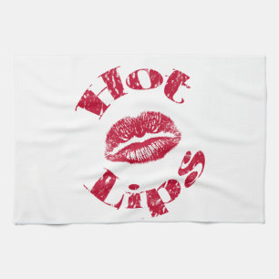 Linge De Cuisine Lèvres chaudes, Lèvres rouges