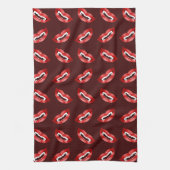 Linge De Cuisine Lèvres de Vampire Rouges Motif Bouche de Vampire H (Vertical)