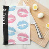 Linge De Cuisine Lèvres Roses, Lèvres Bleues, Baiser, Votre Nom, Pe (Quart Plié)