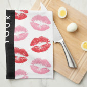 Linge De Cuisine Lèvres Rouges, Lèvres Roses, Baiser, Votre Nom, Pe (Quart Plié)