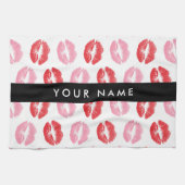 Linge De Cuisine Lèvres Rouges, Lèvres Roses, Baiser, Votre Nom, Pe (Horizontal)