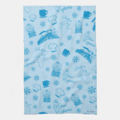 Linge De Cuisine L'Express polaire | Motif d'icône de vacances bleu (Vertical)