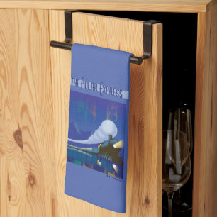 Linge De Cuisine L'Express polaire   Northern Lights Vintage voyage