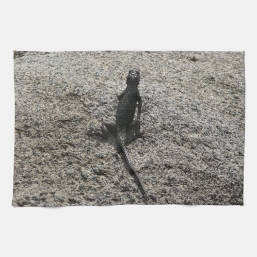 Linge De Cuisine Lézard noir (Horizontal)