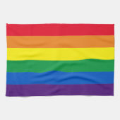 Linge De Cuisine LGBT Rainbow rayures couleurs drapeau gay pride mo (Horizontal)
