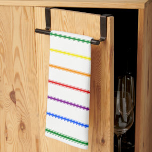 Linge De Cuisine LGBTQIA Gay pride 6 Stripe Arc-en-ciel Ticking Str