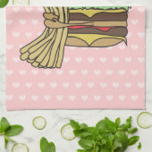 Linge De Cuisine L'hamburger aime des fritures (Plié)