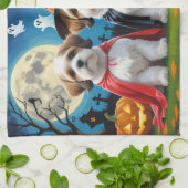 Linge De Cuisine Lhasa Apso Chiens Citrouille Halloween Funny (Plié)