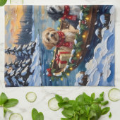 Linge De Cuisine Lhasa Apso Christmas Boat Holiday (Plié)