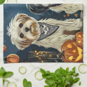Linge De Cuisine Lhasa Apso Halloween Éffrayant (Plié)