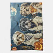 Linge De Cuisine Lhasa Apso Halloween Éffrayant (Vertical)