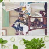 Linge De Cuisine L'heure du petit-déjeuner des chats, Louis Wain (Plié)