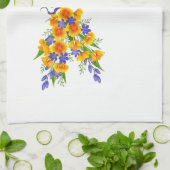 Linge De Cuisine libellule de fleurs jaunes (Plié)