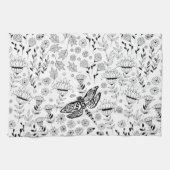 Linge De Cuisine libellule et fleurs (Horizontal)