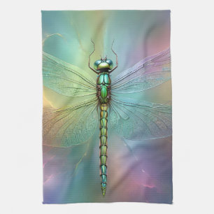 Linge De Cuisine Libellule pastel élégante Art fractal,