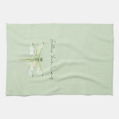 Linge De Cuisine Libellule Vert Citron (Horizontal)