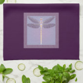 Linge De Cuisine libellule violette (Plié)