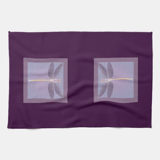 Linge De Cuisine libellule violette (Horizontal)