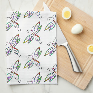Linge De Cuisine libellules colorées