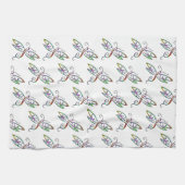 Linge De Cuisine Libellules colorées (Horizontal)