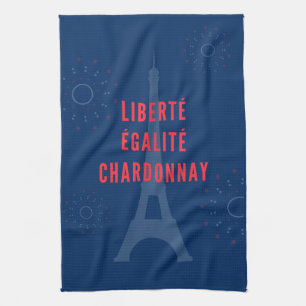 Linge De Cuisine Liberté Égalité Chardonnay Funny Tour Eiffel
