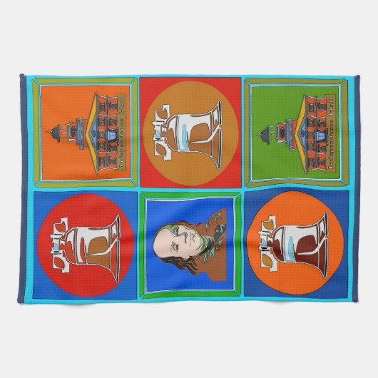 Linge De Cuisine Liberty Bell et Franklin, Philadelphie (Horizontal)