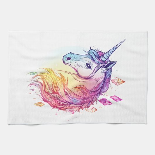 Linge De Cuisine Licorne à Aura de Cristal (1) (Horizontal)