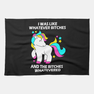 Linge De Cuisine Licorne Arc-en-ciel j'étais comme Licorne quoi qu'