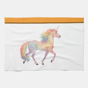 Linge De Cuisine Licorne Arc-en-Ciel Magique Personnalisée