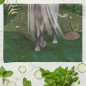 Linge De Cuisine Licorne blanche (Plié)