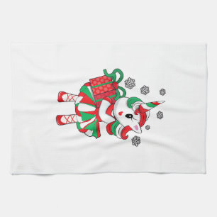 Linge De Cuisine Licorne de Noël Fillettes Enfants Flocon de Neige